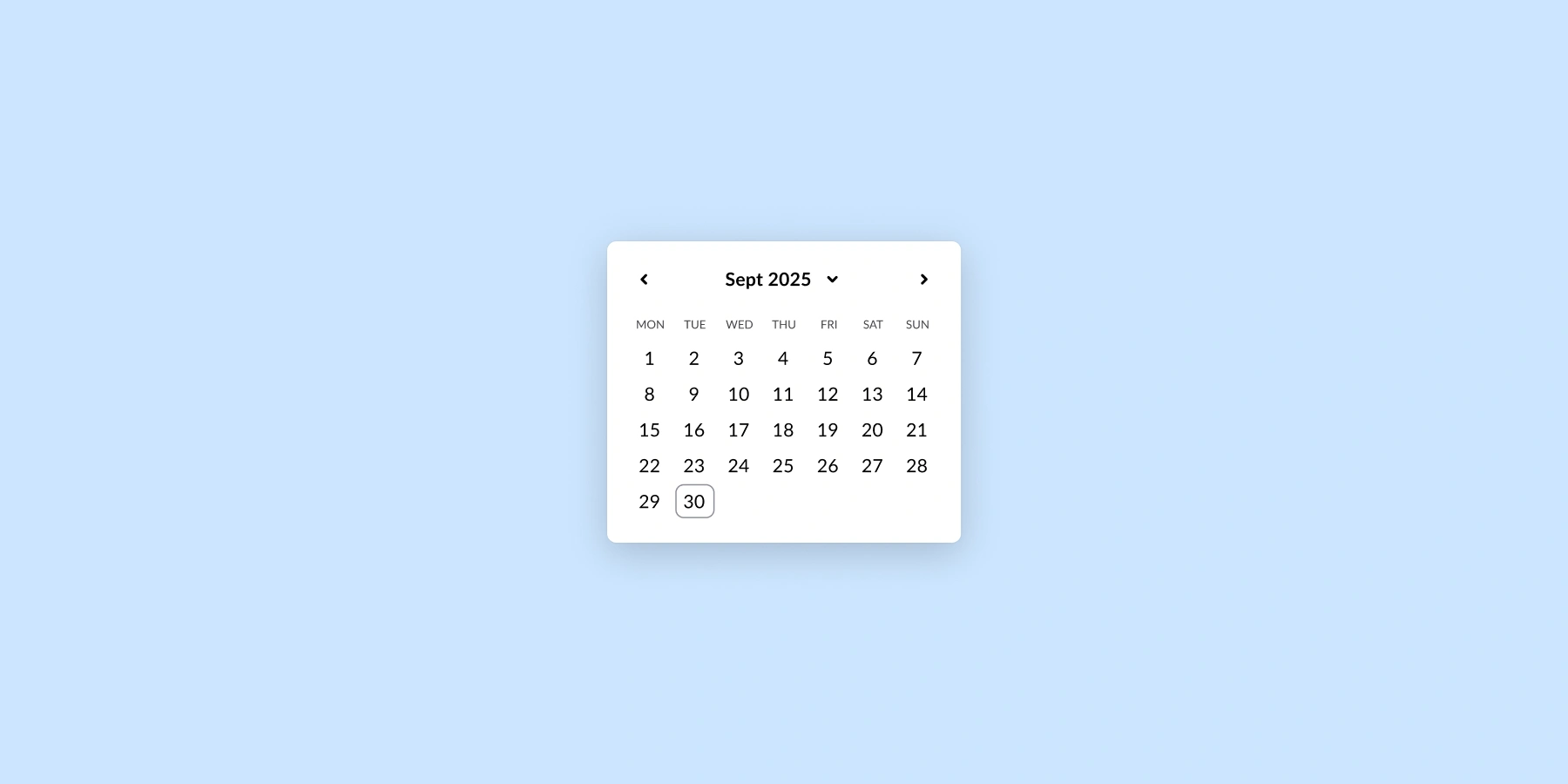 Better Design System Date picker example