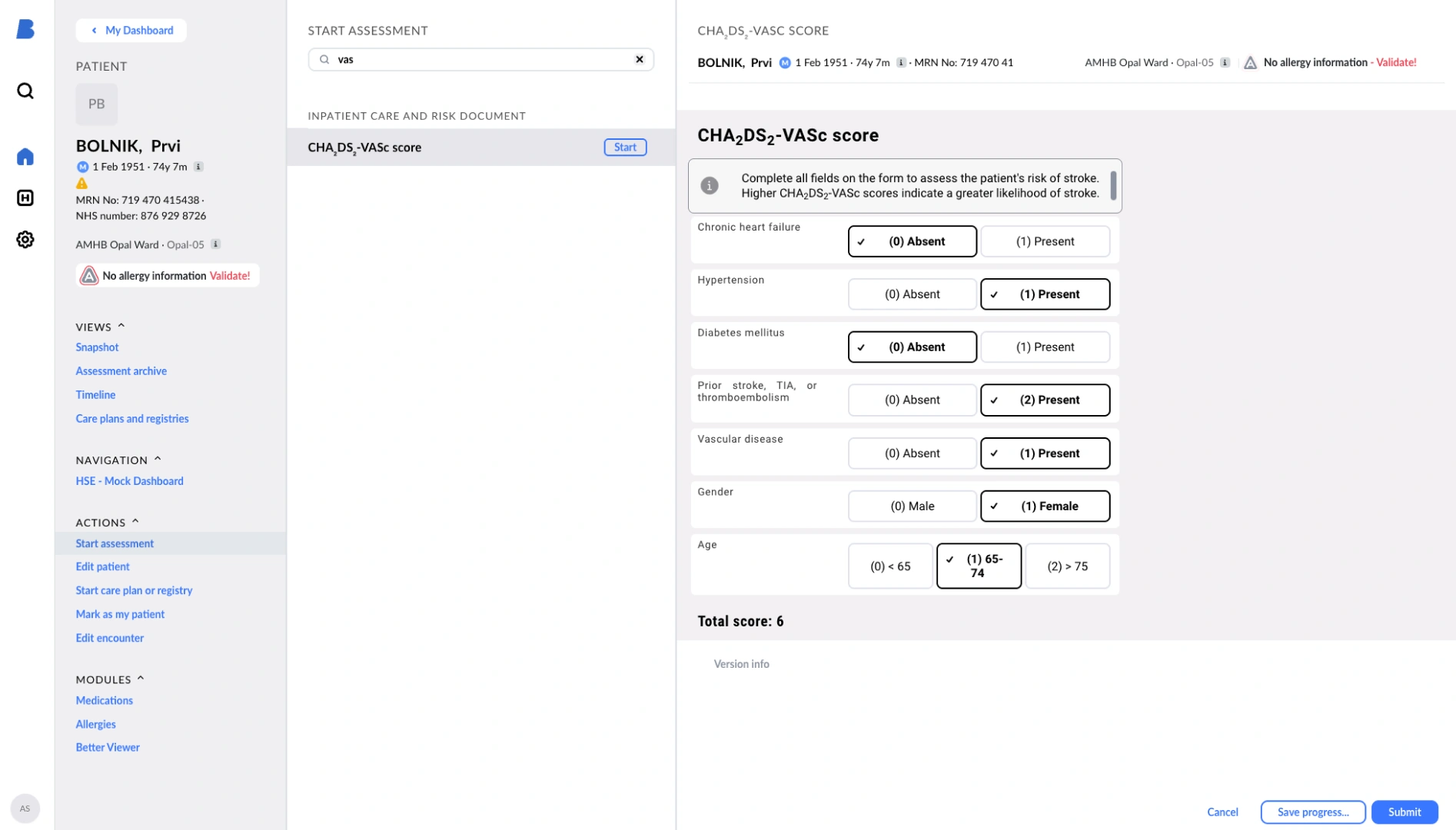 Better Marketplace, CHA2DS2-VASc score, cardiology 