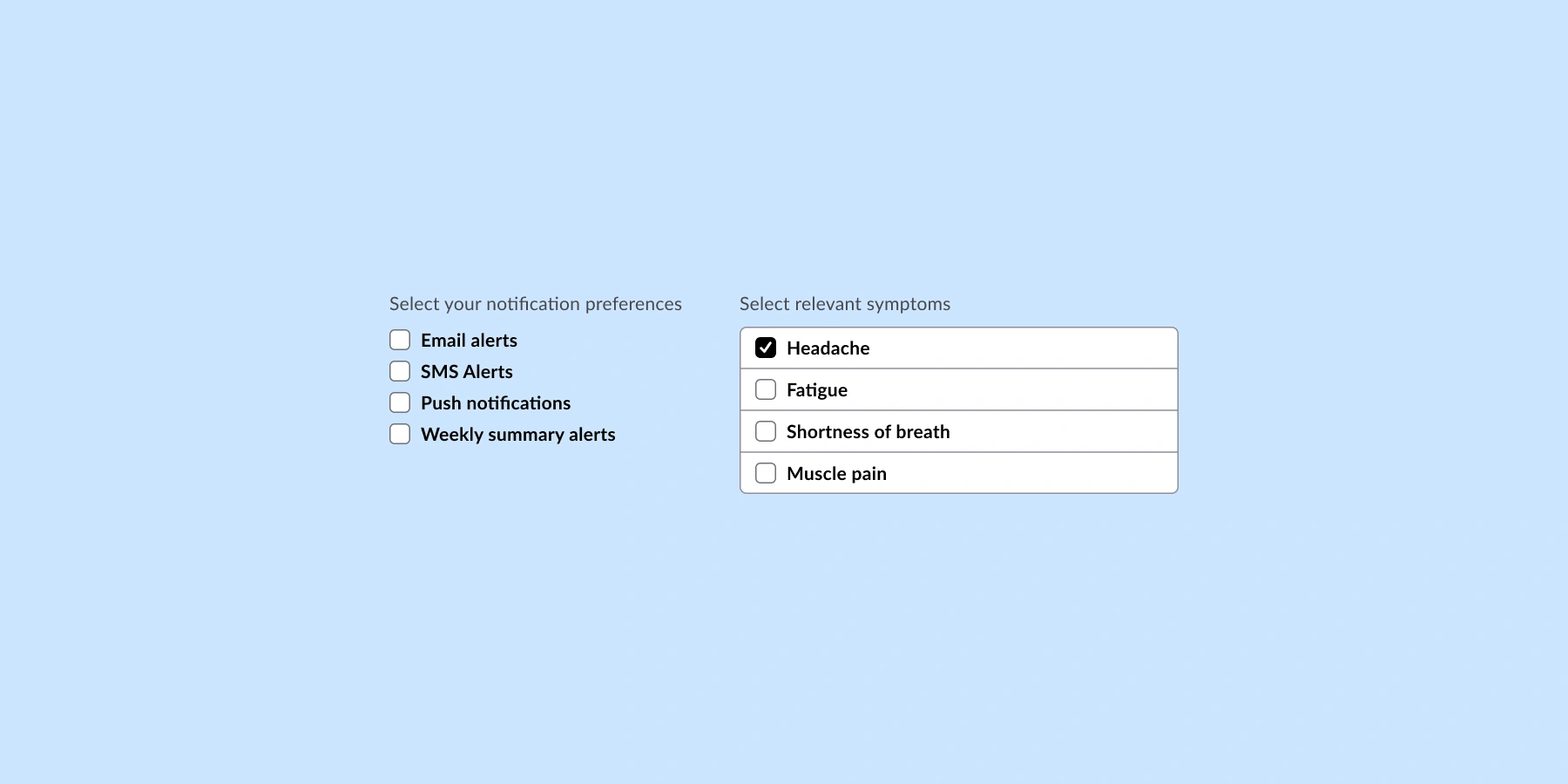 Better Design System checkbox group